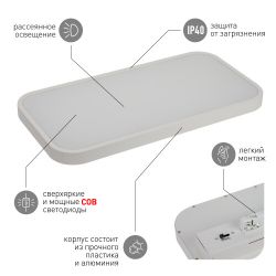 Трековый светильник трехфазный ЭРА STR-31-WB-30K-W45 панель 45Вт 3000К 4000Лм белый