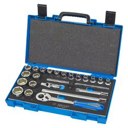 KING TONY (4523MRV01) Набор торцевых головок с принадлежностями 1/2", 6-гранные, 8-32 мм, 23 предмета