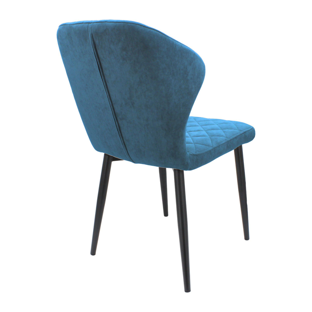 Стул "Монро" (арт. 338), велюр Бренди В08 синий, ножки черные