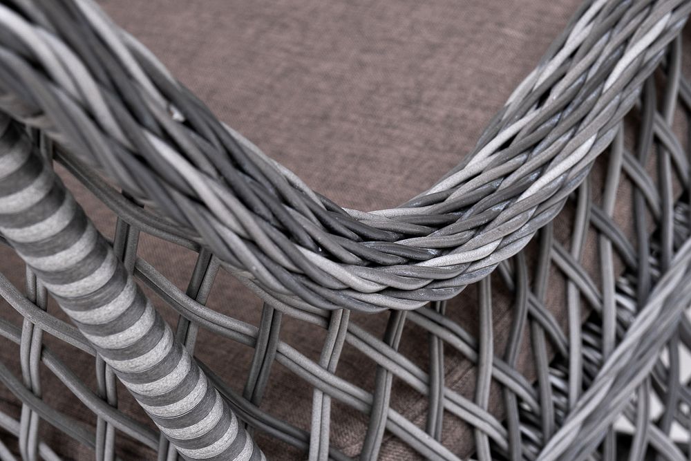 "Катания" обеденная группа плетеная на 6 персон, цвет графит