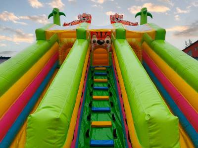 Коммерческий надувной батут «Тигриная страна 4», 8*4*5 м