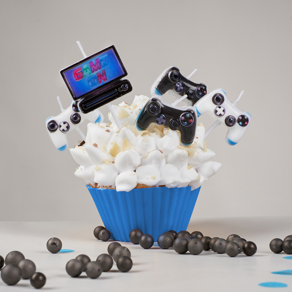 Свеча фигурная на шпажках «Геймпад» 7 см, 5 шт.