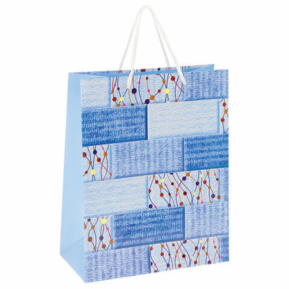 Пакет подарочный 26x12,7x32,4 см, ЗОЛОТАЯ СКАЗКА "Абстракция", ламинированный, 606600