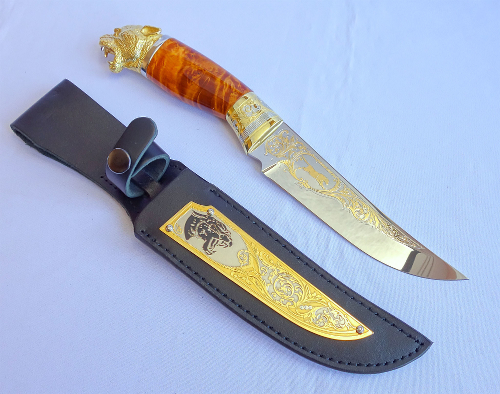 Нож "с головой пантеры №2"