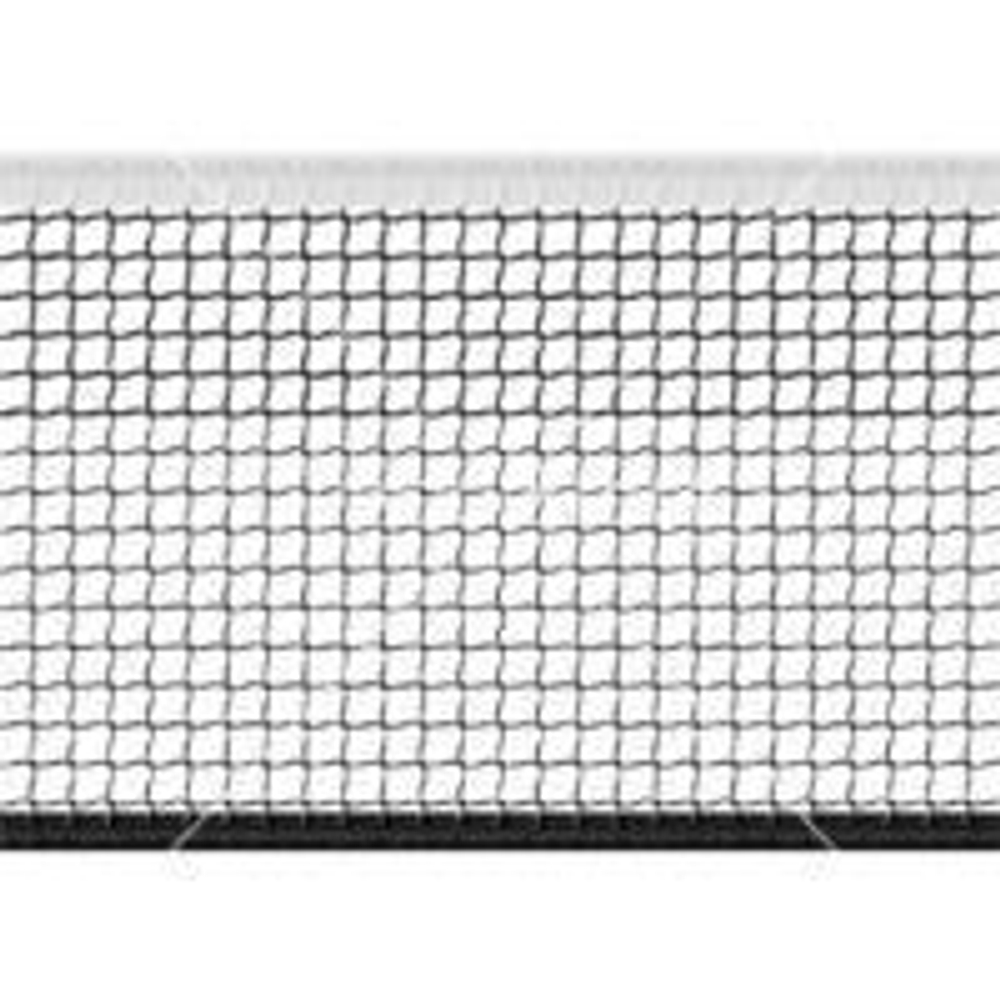 Сетка большой теннис Д=2,0 мм яч. 40*40 мм цв. черн. Размер 1,07*12,8 м окант. верх лента 2,5 см ПП