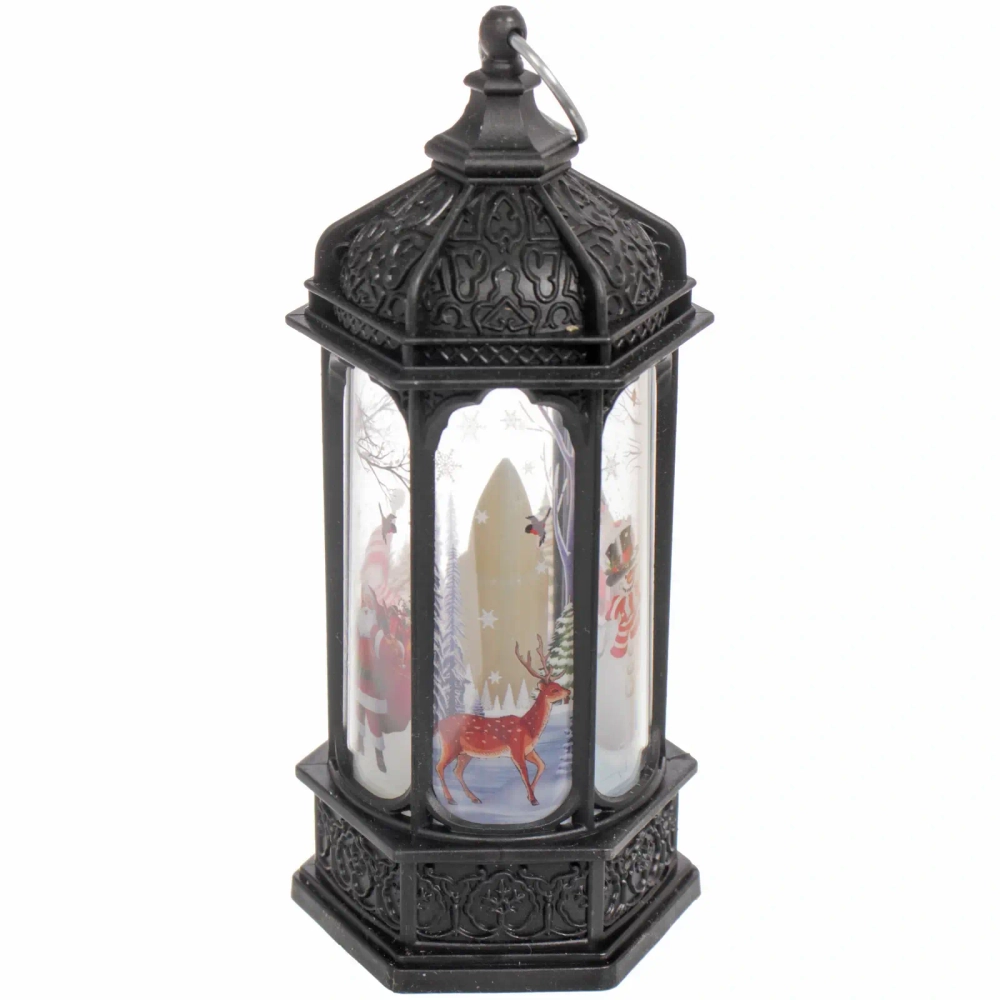 Сувенир с подсветкой «Лампа - Зимняя симфония» 5*6*13 см, Чёрный