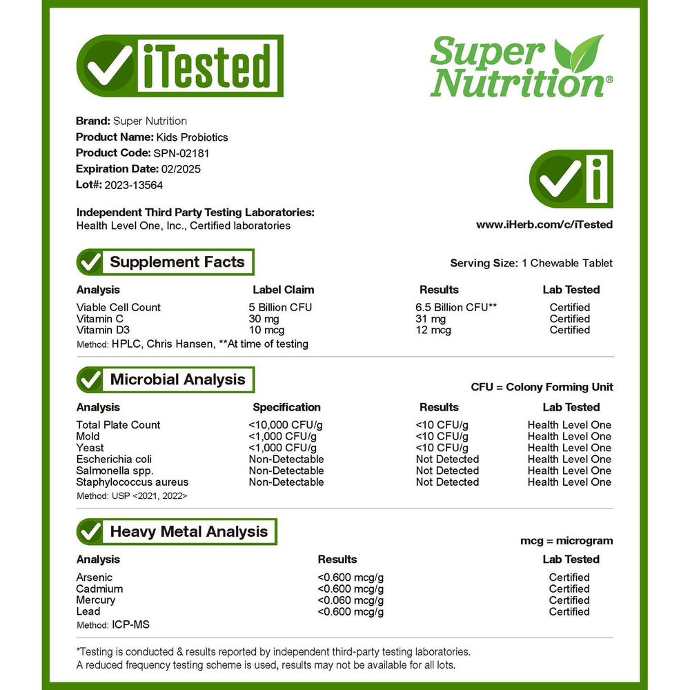 Super Nutrition, пробиотики для детей, со вкусом лесных ягод, 5 млрд КОЕ, 90 жевательных таблеток