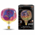 Лампа Gauss LED Filament G150 5W 250lm1800K E27 rainbow 1007802103