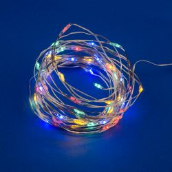 ULD-S0500-050-SCB-2AA MULTI IP20 DEW Гирлянда светодиодная на батарейках 2AA не в-к. Роса. 5м. 50 светодиодов. Разноцветный свет. Провод медный. TM Uniel.