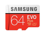 Карта памяти Samsung 64GB MicroSD EVO PLUS + SD адаптер (MB-MC64HA/RU)