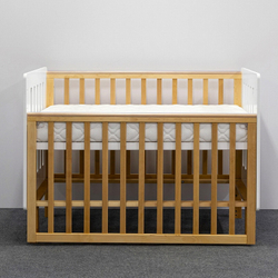 Кровать Antemi Mari 120х60 с ящиком Ник 14 б/д Белый/Дерево + НиК 16 б Белый