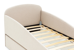 Детская мягкая кровать с ящиком Бельмарко Letmo карамель рогожка