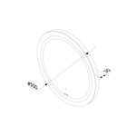Универсальное зеркало с контурной LED-подсветкой, ИК- сенсором, круглое, 50 см AM.PM X-Joy M85AMOX0501WG