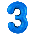 Шар фольгированный Цифра 3 101 см (Синий)