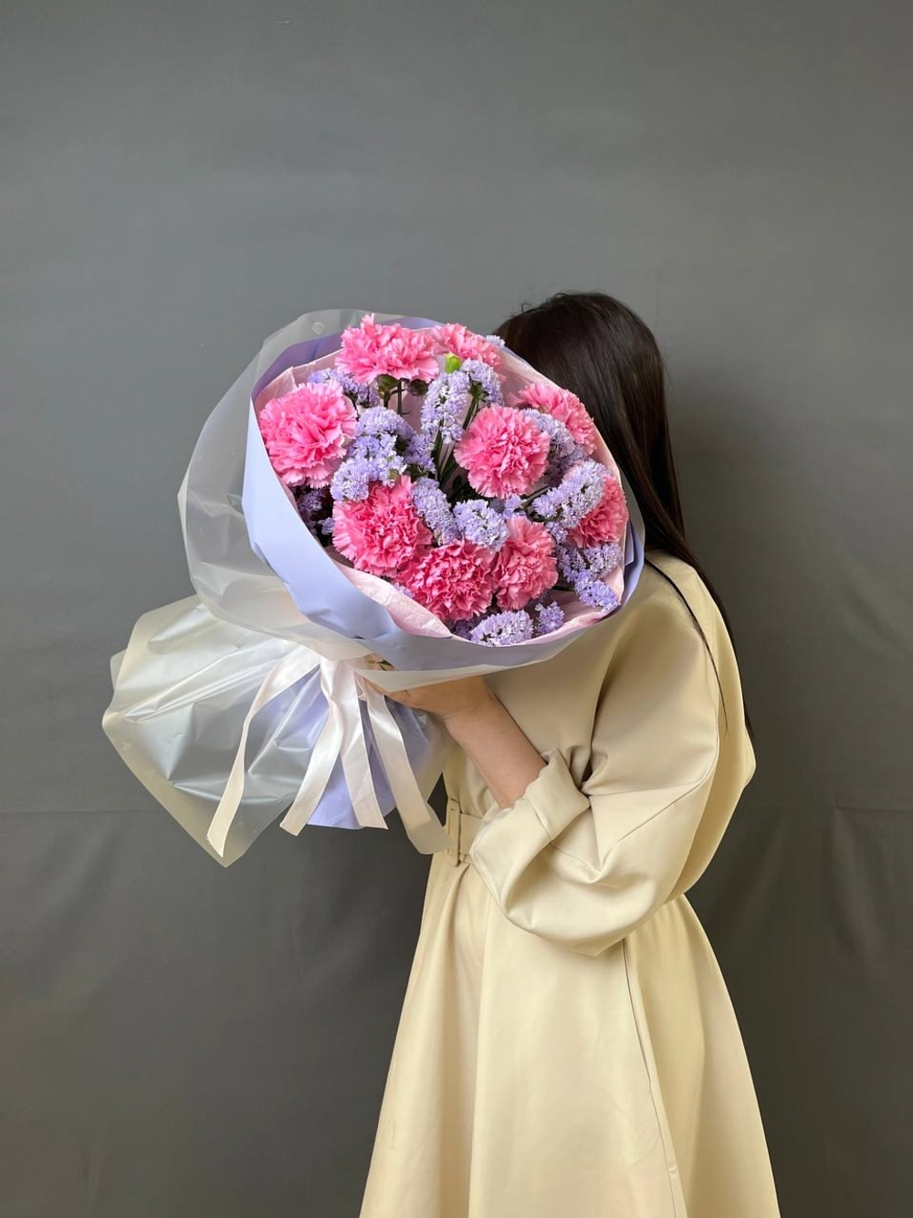 Букет-комплимент в лавандого-розовой гамме