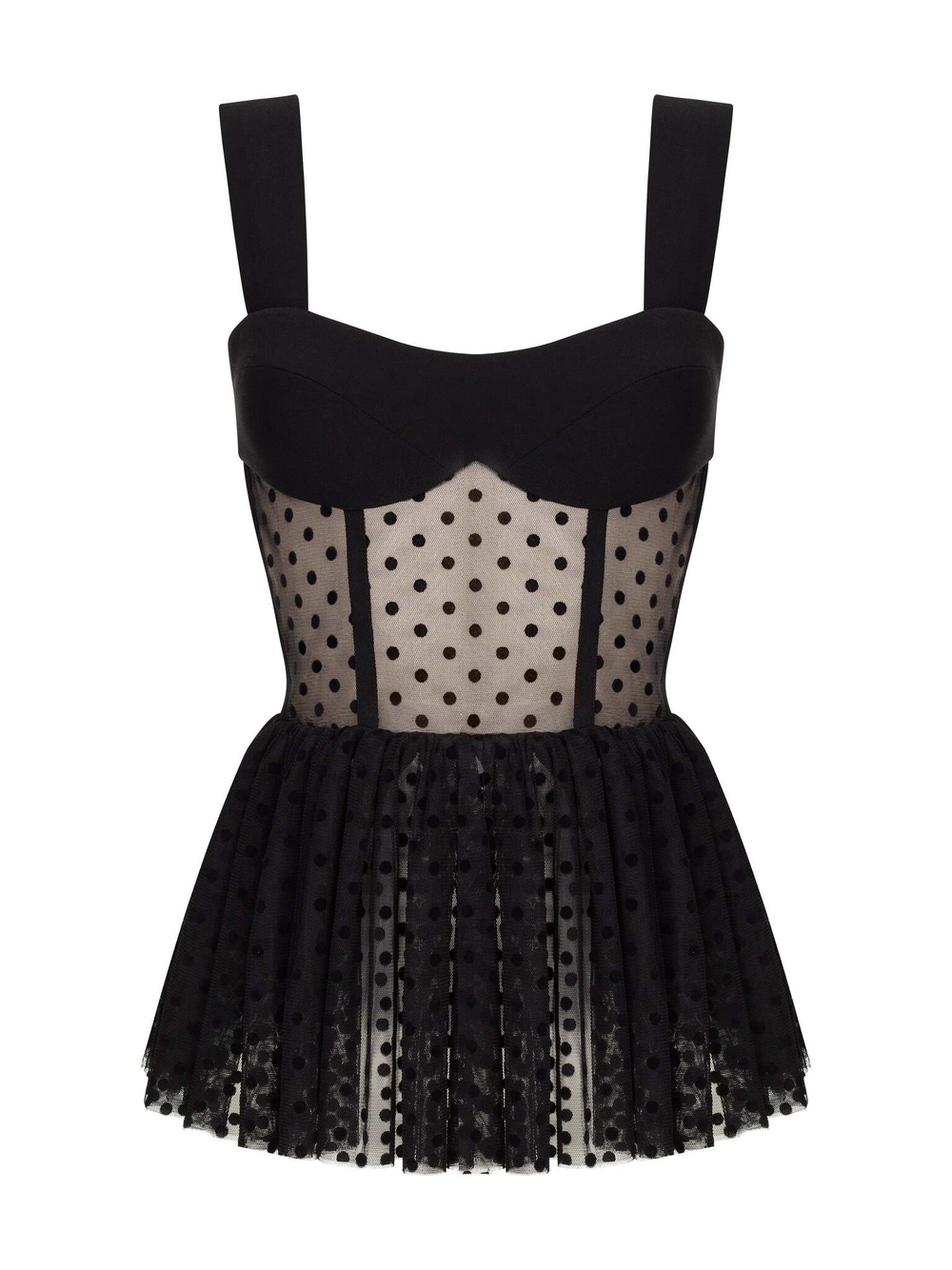 Топ в горох с баской