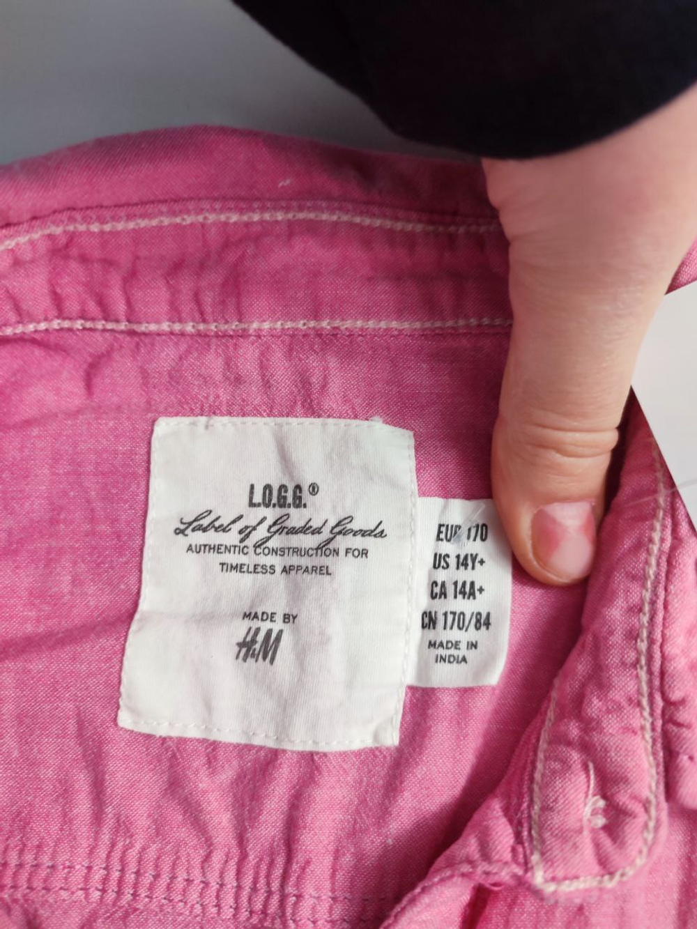 Рубашка H&M из хлопка на 14+ лет