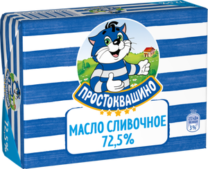 Масло Простоквашино сливочное 72,5% 180 г
