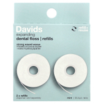 Davids, Расширяющаяся зубная нить, сменные кассеты, мята, 2 шт. (30 м) (32,8 ярда)
