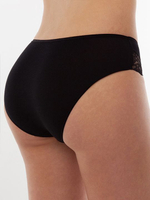 Бамбуковые трусики-слипы с ажуром (Размер: L) (Цвет: черный)