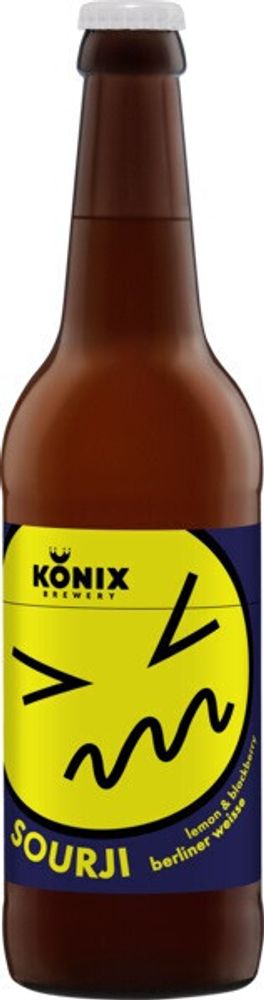 Пиво Коникс Саурджи Лемон &amp; Блэкберри / Konix Sourji Lemon &amp; Blackberry 0.5л - 6шт