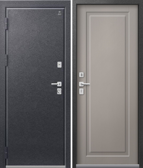 Входная дверь Центурион ТЕРМО Т-4 Антрацит муар - Кашемир грей (2025)