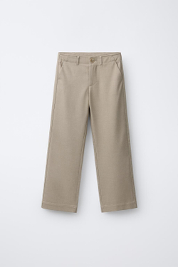 ZARA БРЮКИ КЛАССИЧЕСКИЕ НА ПУГОВИЦЕ, СВЕТЛО-БЕЖЕВЫЙ