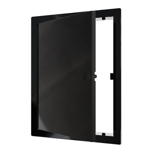 Люк ревизионный пластиковый нажимной  172*222 с  фланцем 150*200  L1520N Black EVECS