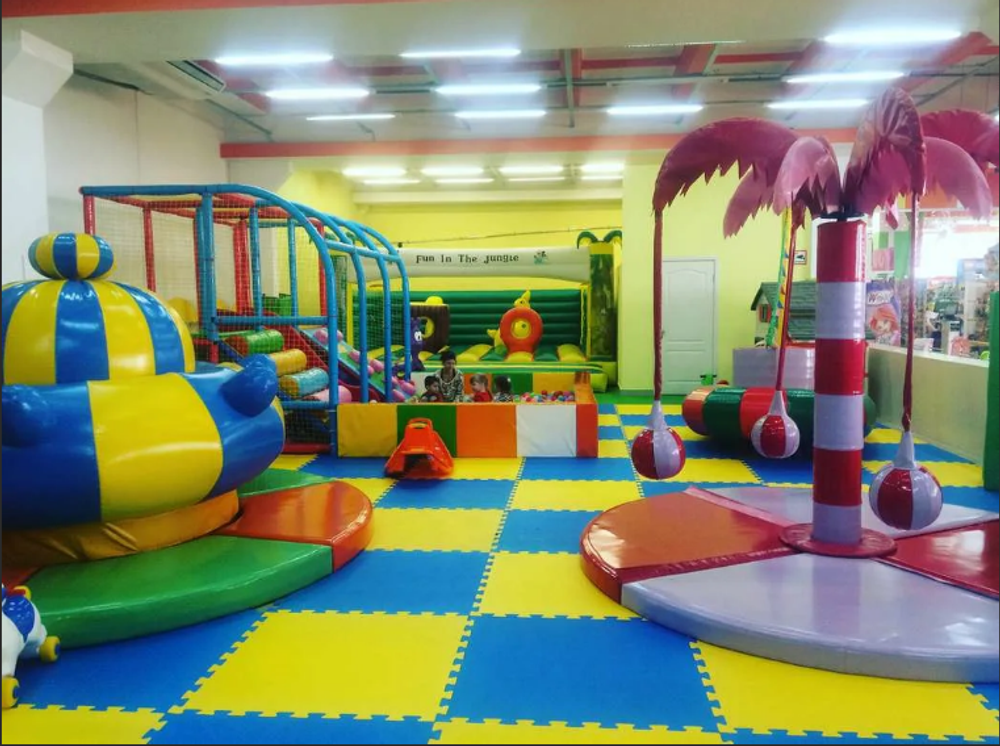 Будо-мат (татами) BABYPUZZ (1 плита 100x100x2см, 1кв.м./уп) "Сине-желтый"