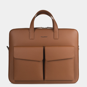 Сумка для ноутбука и документов Bocage Business из кожи теленка, цвета карамель
