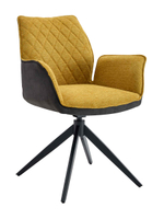 Кресло поворотное 360 с возвратным механизмом LA ALTA TERESSA, горчичный