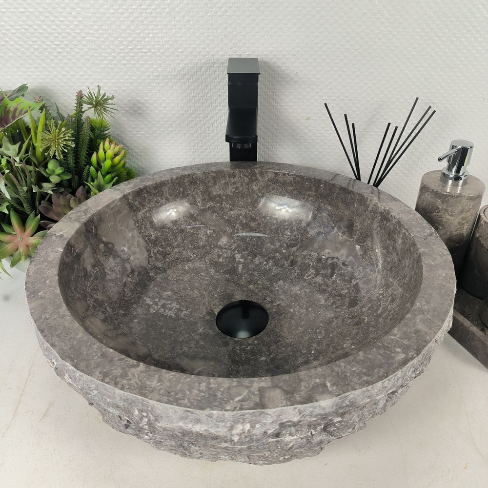 Раковина из мрамора Erozy Grey EM-64671 46*46*15 0185