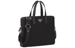 PRADA Saffiano Leather Briefcase, Handbag Men"s Black