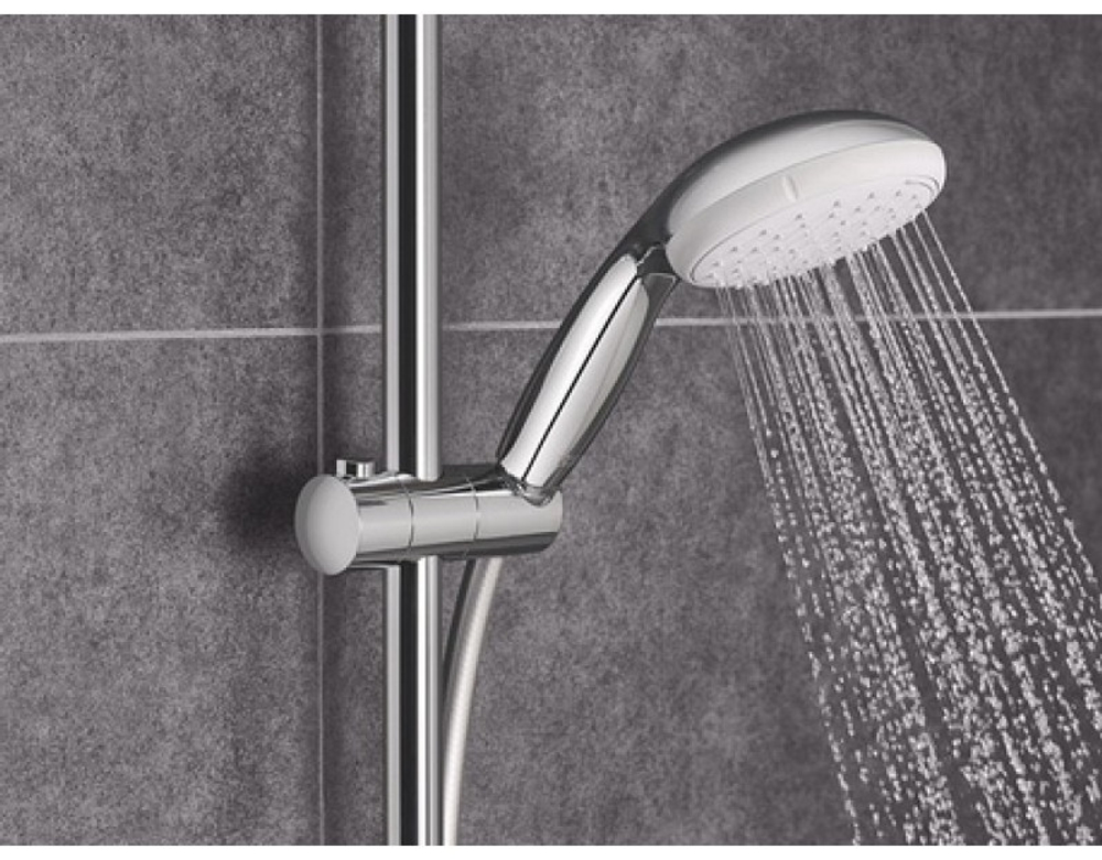 Комплект смесителей GROHE Eurosmart Cosmopolitan для раковины (23325000), ванны (32831000) с душевым гарнитуром и полкой (27926001), хром (1000179)