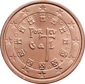 2 евроцента 2008 Португалия (2 euro cent)