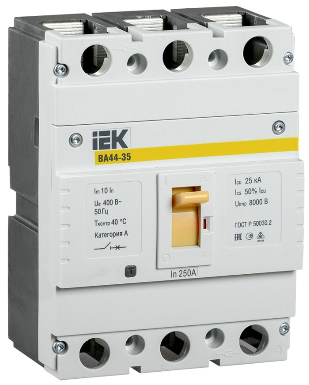 Автоматический выключатель в литом корпусе IEK SVA4410-3-0250