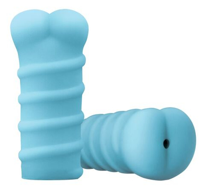 Голубой мастурбатор-анус из мягкого силикона Dat ASS (Цвет: голубой)