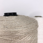 LINETTE PAILETERS - 80% лен, 20% п/а, микропайетки 2мм - серебро, бежевый; 450м\100гр