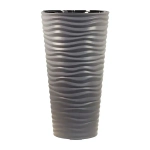 Кашпо ДЮНА D340мм H 630ммл со вставкой Серый 0,63х0,34х0,34м
