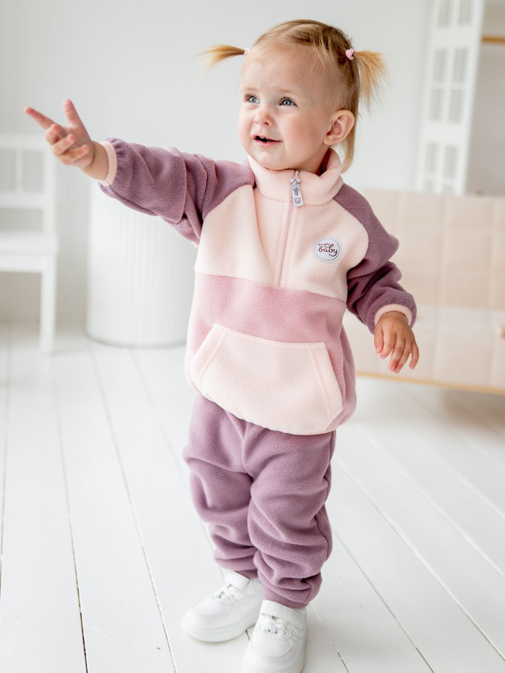Костюм флисовый Колор блок "Орхидея" 0+