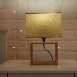 UML-B401 E27 LIGHT GREY-WOOD Светильник настольный декоративный под лампу Е27. 40W. Механический выключатель. Светло-серый. ТМ Uniel