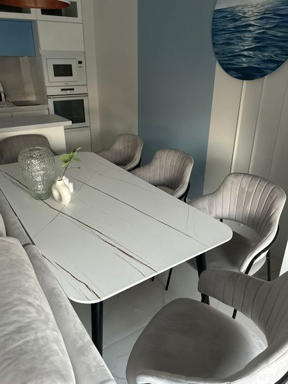 Стол обеденный Marble Veneer 160х80 см (столешница под мрамор)