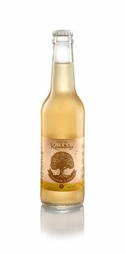 Напиток брожения безалкогольный Комбуча "С медом и имбирем", стекло 0,33л.