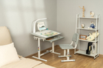Комплект растущей детской мебели Fundesk Littonia парта + стул + выдвижной ящик + подставка + лампа