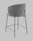 Полубарный стул Blaze 60 см, серый велюр, серые ножки
