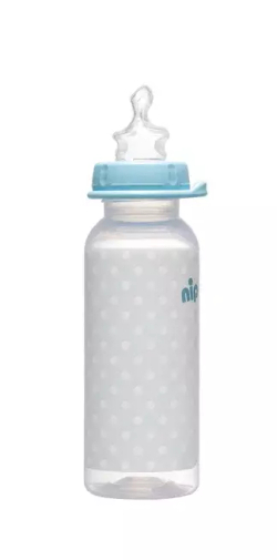 Бутылочка пластиковая NiP "Trendy" boy 250 мл с соской силикон для мальчика