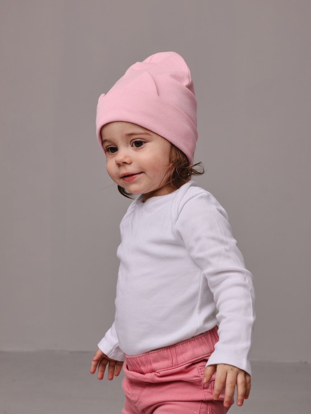 Шапка трикотажная КИС(Светлое Безе)