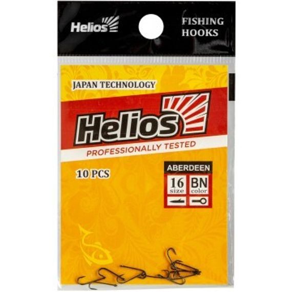 Крючок Aberdeen с кольцом №16 цвет BN (10шт) Helios (HS-AB-BN-9968-16)