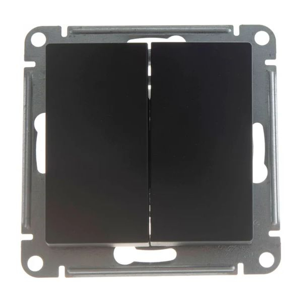 ATLASDESIGN 2-клавишный ПЕРЕКЛЮЧАТЕЛЬ, сх.6/2, 10АХ, механизм, КАРБОН ATN001065