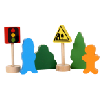 Развивающая игрушка Деревянная дорога 26 элементов, коробка C-41881